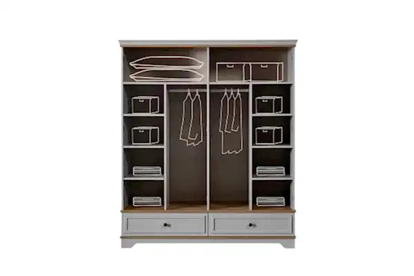 Carizma Genç Odası 4 Kapaklı Dolap