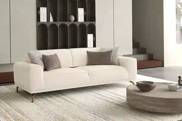 Flora Üçlü Koltuk Krem