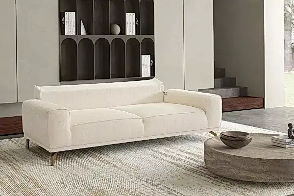 Flora Üçlü Koltuk Krem