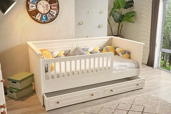 İnci Çocuk Odası Sedir Karyola + Alt Karyola + Korkuluk