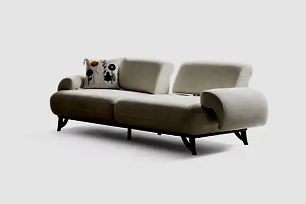 Kuğu Üçlü Koltuk Krem