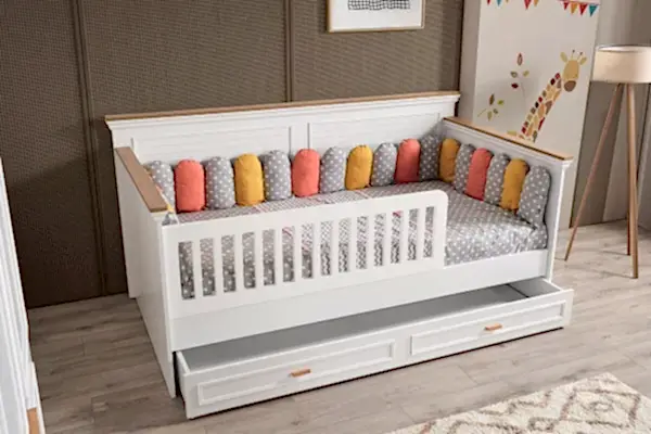 Lofter Çocuk Odası Sedir Karyola + Alt Karyola + Korkuluk