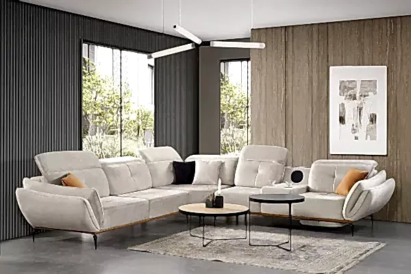 Luna Köşe Koltuk Krem