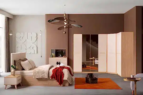Mimosa Köşe Dolaplı Yatak Odası Takımı