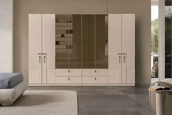 Porto Gardırop 2 Askılıklı 2 Camlı Takım