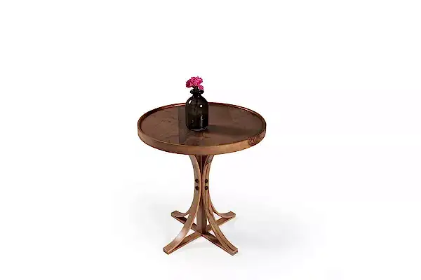 River Yan Sehpa Ceviz - Ceviz Tablalı KD-3501-C