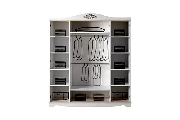 Sahra Genç Odası 4 Kapaklı Dolap