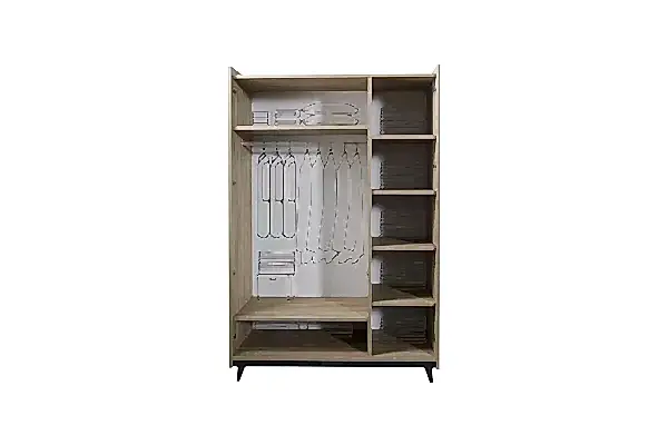 Santos Genç Odası 3 Kapılı Dolap