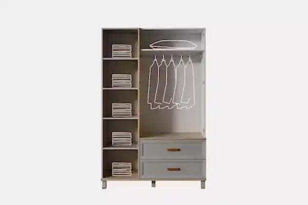 Studio Genç Odası 3 Kapaklı Dolap