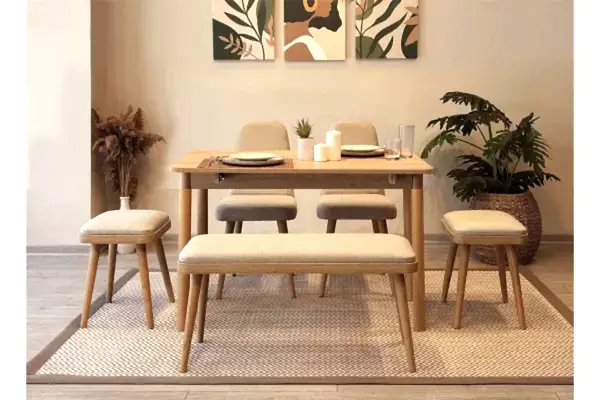 Vina Mutfak Masası Takımı - Karina Meşe